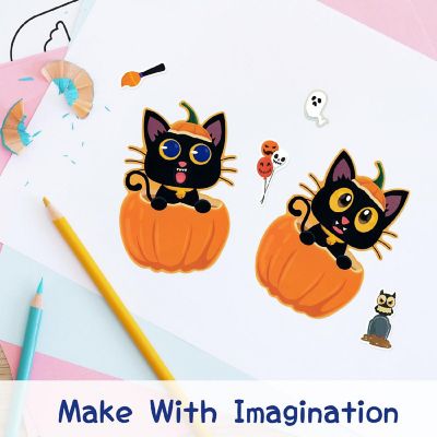 Wrapables Make Your Own Halloween Stickers, Make a Face 24 Sheets Image 2