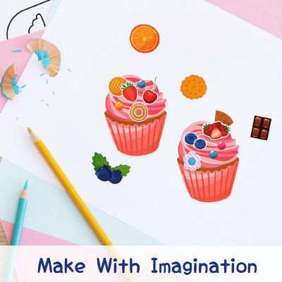 Wrapables Make Your Own Sticker Sheets 24 Sheets Cupcakes Image 2