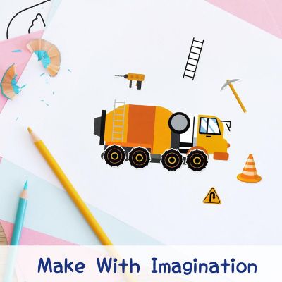 Wrapables Make Your Own Sticker Sheets, Diy Make A Face Stickers (24 Sheets), Construction Image 2