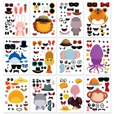 Wrapables Make Your Own Sticker Sheets, Make a Face 24 Sheets Zoo Animals Image 1