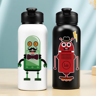 Wrapables Make Your Own Sticker Sheets, Make a Face Stickers 24 Sheets, Robots Image 3