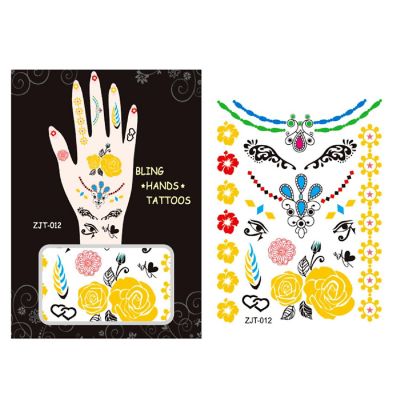 Wrapables Metallic Body Art Hand Tattoos, Exotic Image 2