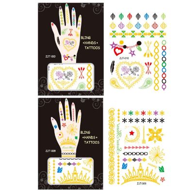 Wrapables Metallic Body Art Hand Tattoos, Sweet Heart Image 1