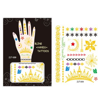 Wrapables Metallic Body Art Hand Tattoos, Sweet Heart Image 1