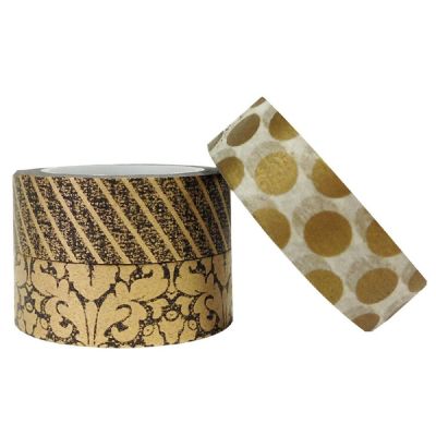 Wrapables Midas Touch 10M x 15mm Washi Masking Tape (set of 3) Image 2