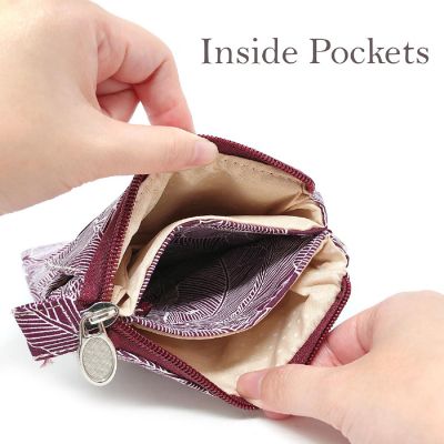 Wrapables Mini Crossbody Cell Phone Bag, Front Flap / Wine Leaves Image 2