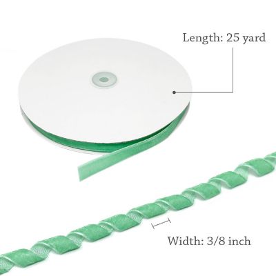 Wrapables Mint 3/8 Inch Velvet Ribbon (25 Yards) Image 1