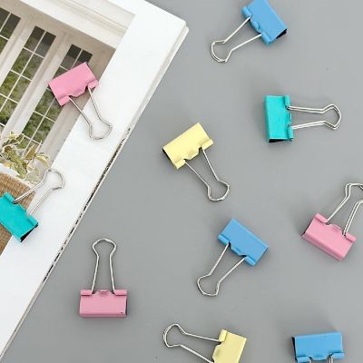 Wrapables Multicolor Medium Binder Clips, Paper Clamps, Paper Clips, (Set of 48) Image 2