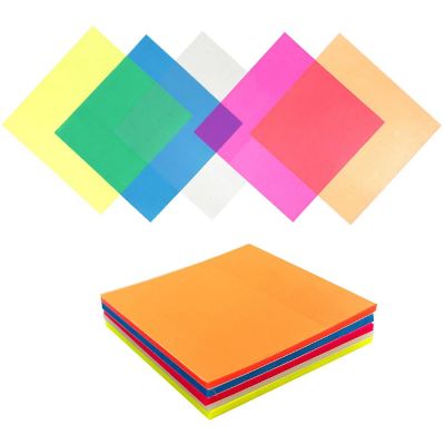 Wrapables Multicolor Transparent Sticky Notes, Waterproof Self-Adhesive Memos (Set of 5) Image 1