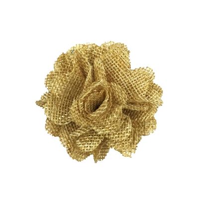Wrapables Natural Shabby Chic Burlap Rose Flower 3 Inch Diameter (Set of 12) Image 1
