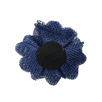 Wrapables Navy Burlap Flower Embellishment Burlap Roses (20pcs) Image 1