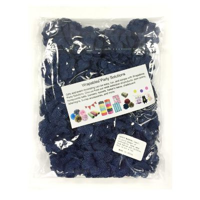 Wrapables Navy Burlap Flower Embellishment Burlap Roses (20pcs) Image 2