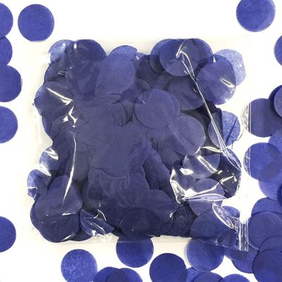 Wrapables Navy Round Tissue Paper Confetti 1" Circle Confetti Image 1