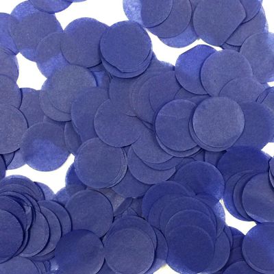 Wrapables Navy Round Tissue Paper Confetti 1" Circle Confetti Image 1