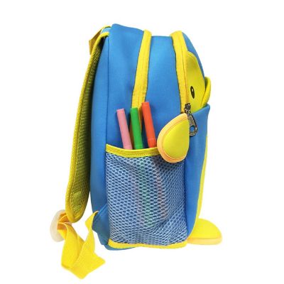 Wrapables Neoprene Fun Pals Backpack for Toddlers, Blue and Yellow Penguin Image 1