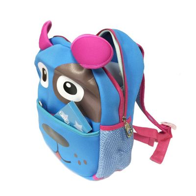 Wrapables Neoprene Fun Pals Backpack for Toddlers, Light Blue Dog Image 2