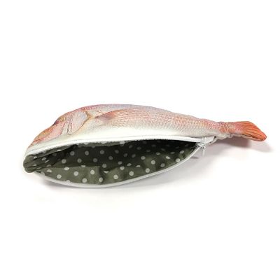 Wrapables Novelty Fish Style Pencil Case, Red Image 1