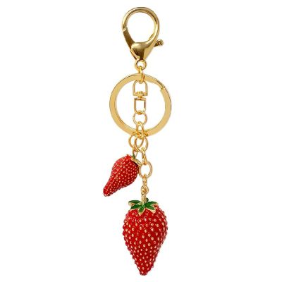 Wrapables Novelty Keychain and Bag Charm for Purse Handbag Backpack, Strawberry Image 1