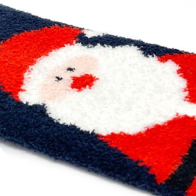 Wrapables Novelty Winter Warm Christmas Fuzzy Slipper Socks for Women (Set of 3), Merry Xmas Image 3