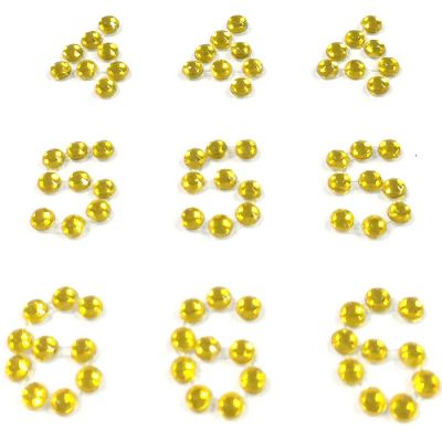 Wrapables Numbers Adhesive Rhinestones, Gold Image 1