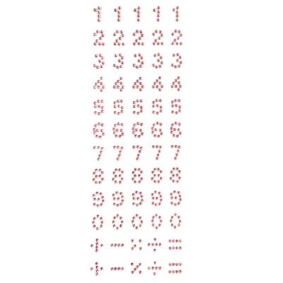 Wrapables Numbers Adhesive Rhinestones, Pink Image 1