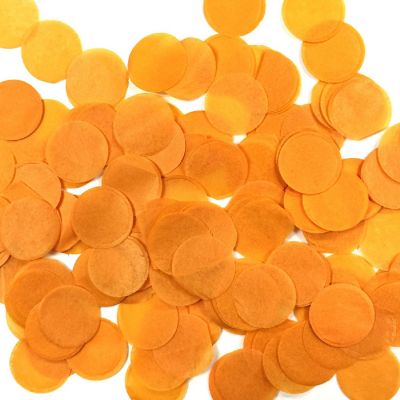 Wrapables Orange Round Tissue Paper Confetti 1" Circle Confetti Image 1