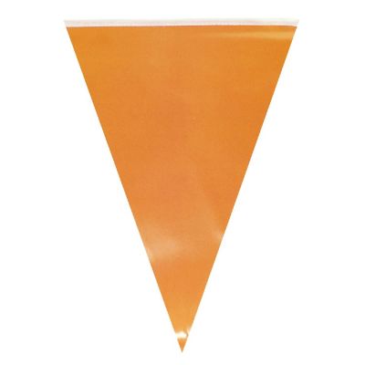 Wrapables Orange Triangle Pennant Banner Party Decorations Image 1
