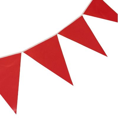 Wrapables Orange Triangle Pennant Banner Party Decorations Image 2