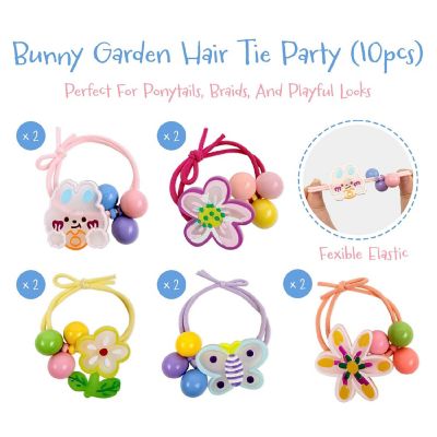Wrapables Ouchless Floral Spring Hair Ties (10pcs) Image 1