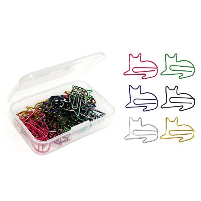 Wrapables Paper Clips (Set of 50), Cats Image 1