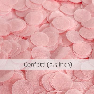 Wrapables Pink 0.5" Round Tissue Paper Confetti Image 1