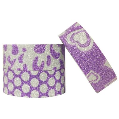 Wrapables Purple Power 5M x 15mm Washi Masking Tape (set of 3) Image 2