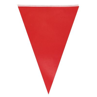 Wrapables Red Triangle Pennant Banner Party Decorations Image 1