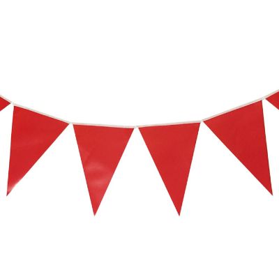 Wrapables Red Triangle Pennant Banner Party Decorations Image 1