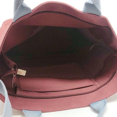 Wrapables Redwood Canvas Tote Bag for Women, Casual Cross Body Shoulder Handbag Image 1
