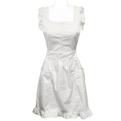 Wrapables Retro White Cosplay Kitchen Maid Apron Image 1