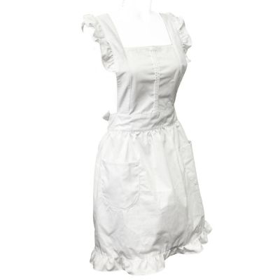 Wrapables Retro White Cosplay Kitchen Maid Apron Image 1