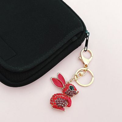 Wrapables Rhinestones rabbit key chains / Red Image 3