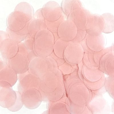 Wrapables Round Tissue Paper Confetti, 1" (Light Pink) Image 1