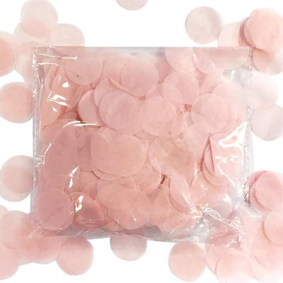 Wrapables Round Tissue Paper Confetti, 1" (Light Pink) Image 1