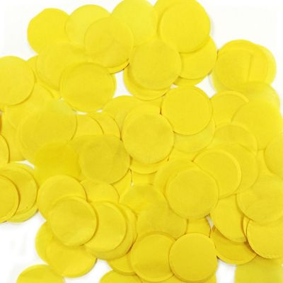 Wrapables Round Tissue Paper Confetti, 1" (Maize) Image 1