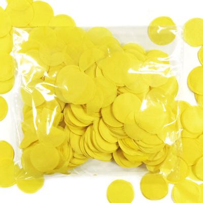 Wrapables Round Tissue Paper Confetti, 1" (Maize) Image 1