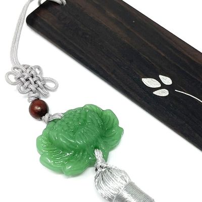 Wrapables Sandalwood Bookmark with Pendant Tassel, Water Lily Image 1