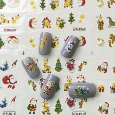 Wrapables Santa & Friends Water Slide Nail Art Decals (11 sheets/220 nail decals) Image 2
