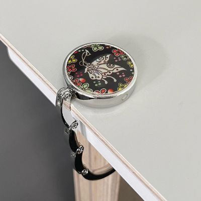 Wrapables Scenic Purse Hook Hanger, Foldable Handbag Table Hanger, Deco Butterfly Image 2