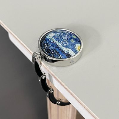 Wrapables Scenic Purse Hook Hanger, Foldable Handbag Table Hanger, Starry Night Image 2