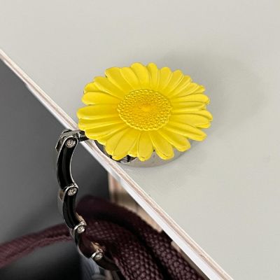 Wrapables Scenic Purse Hook Hanger, Foldable Handbag Table Hanger, Sunflower Image 3