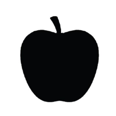 Wrapables Set of 32 Chalkboard Labels / Chalkboard Stickers, 1.6&quot; x 1.5&quot; Apple Image 1