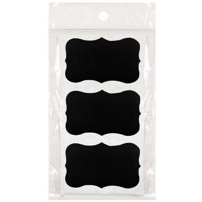 Wrapables Set of 51 Chalkboard Labels / Chalkboard Stickers, 3.5" x 2" Fancy Rectangle Image 1