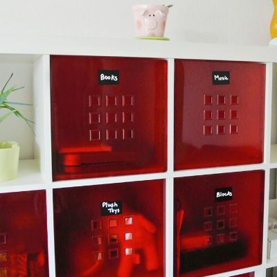 Wrapables Set of 60 Chalkboard Labels / Chalkboard Stickers, 2" x 1" Fancy Rectangle Image 1